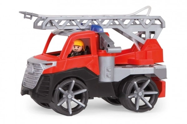 Auto Truxx 2 pompiers pulvérisant de l'eau en plastique 29cm avec figurine