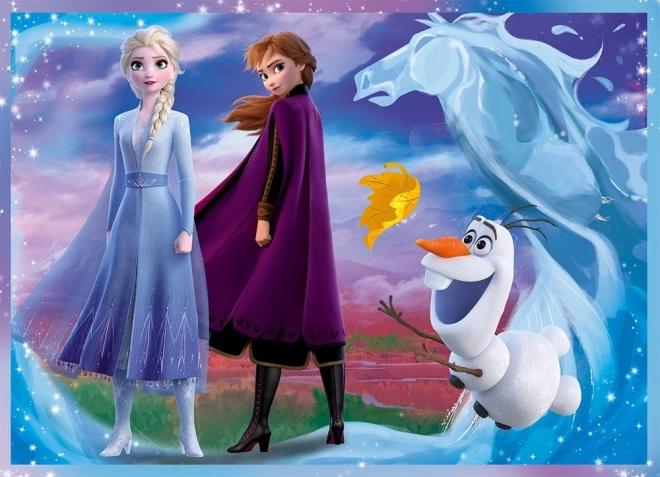 Puzzel 4v1 Frozen II in doos 28x28x6cm