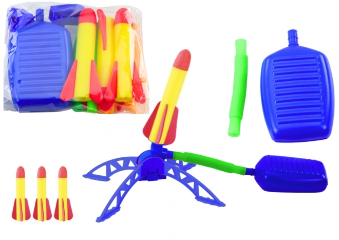 Schuimraketlanceerder met pomp blauwe tuinkit