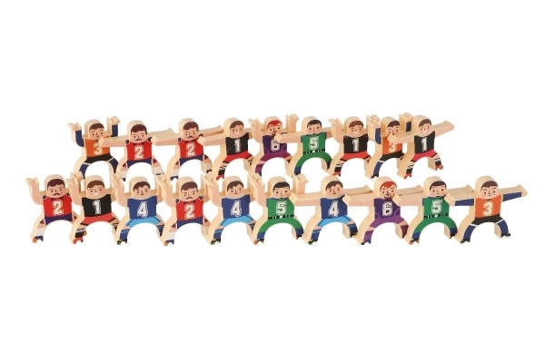 Hra balansieren herkules mini plastic 26 stuks 3 kleuren in doosje 21x19x3,5cm