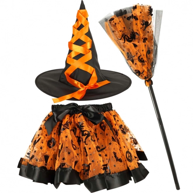 Carnavalskostuum hekserij oranje