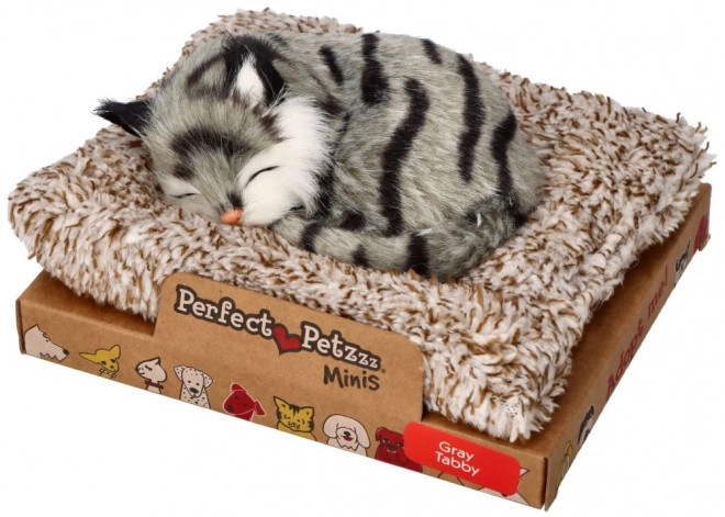 Interactieve grijze gestreepte kitten