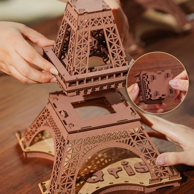 RoboTime 3D Houten puzzel Rolife Nacht van de verlichte Eiffeltoren