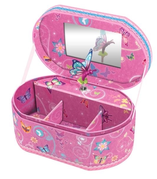 Ovale muziekdoos Pecoware - Vlinders 2