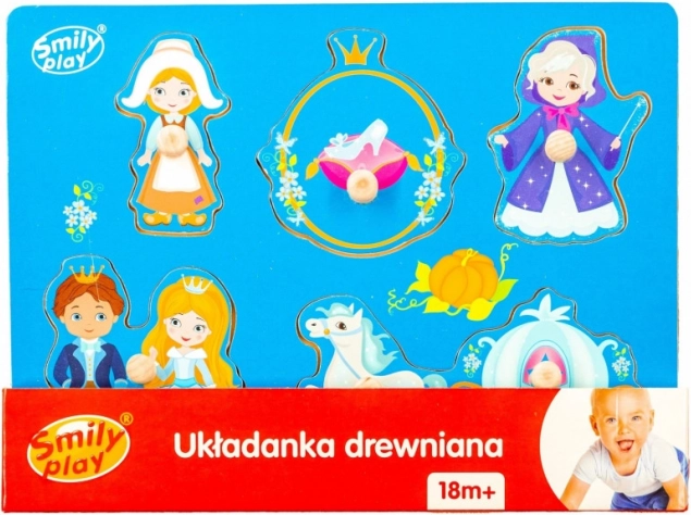 Wooden Peg Puzzle Cinderella