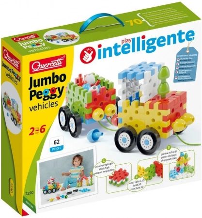 Quercetti Jumbo Peggy Vehicles Baukasten für die Kleinsten