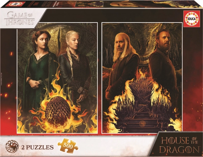 Educa puzzle House of the Dragon 2×500 pieces with glue