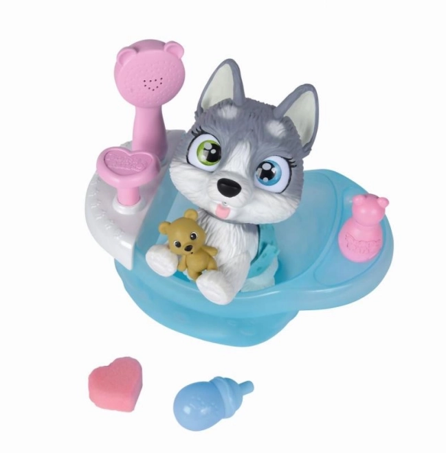 Hund Husky Pamper Petz in der Wanne