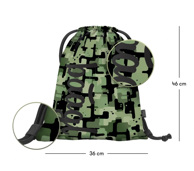 BAAGL 3 SET Coolmate Green: rugzak, etui, zak