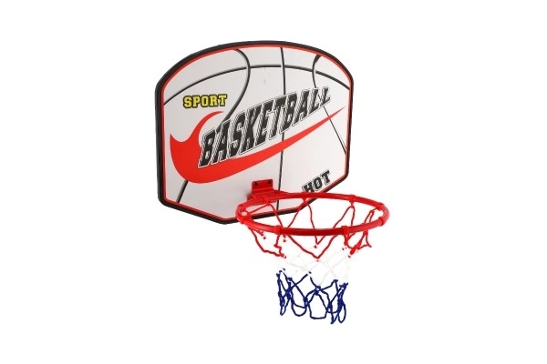 Basketbalset met houten bord en bal