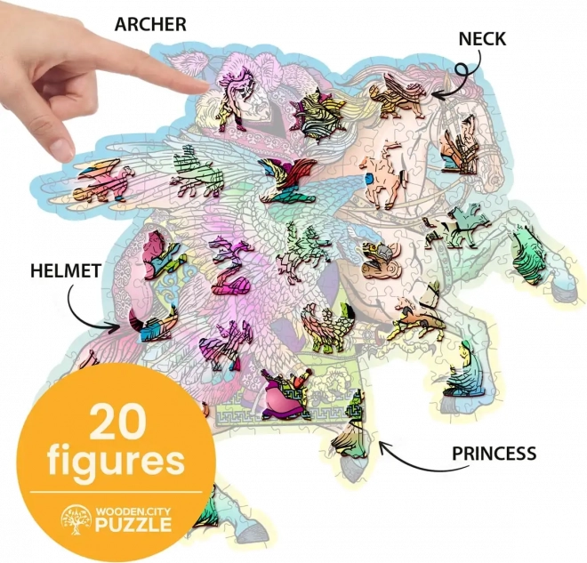 Houten puzzel Paard en Adelaar 250 stukken
