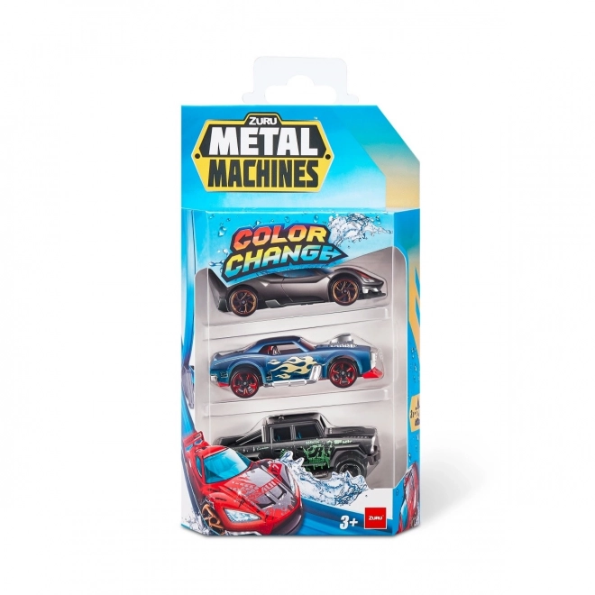 ZURU Metal Machines - Verpakking van 3 kleurveranderende autootjes