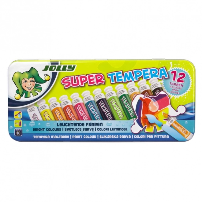 Tempera Paint Set in Metal Box
