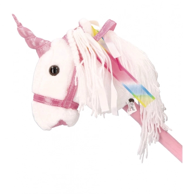 Rijdende eenhoorn op stok Rosa