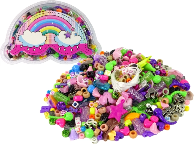 Set de perles colorées pour fabrication de bijoux DIY