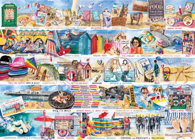 Puzzle Transats et ânes 1000 pièces