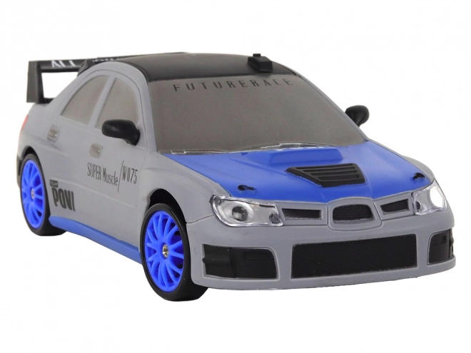 Remote controlled sports car R/C 1:24 interchangeable wheels – grey