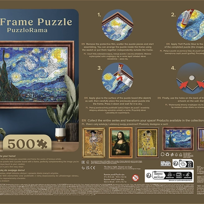Puzzle with Frame Starry Night 500 pieces