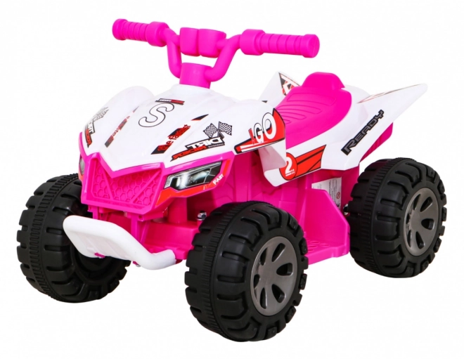 Snelle kinderaccu vierwieler geel – Roze