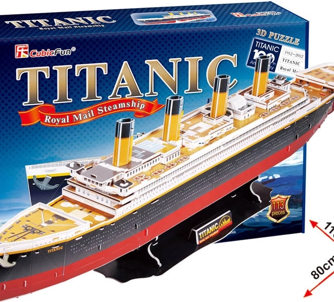 CubicFun 3D-Puzzle Titanic – großes Modell, 113 Teile