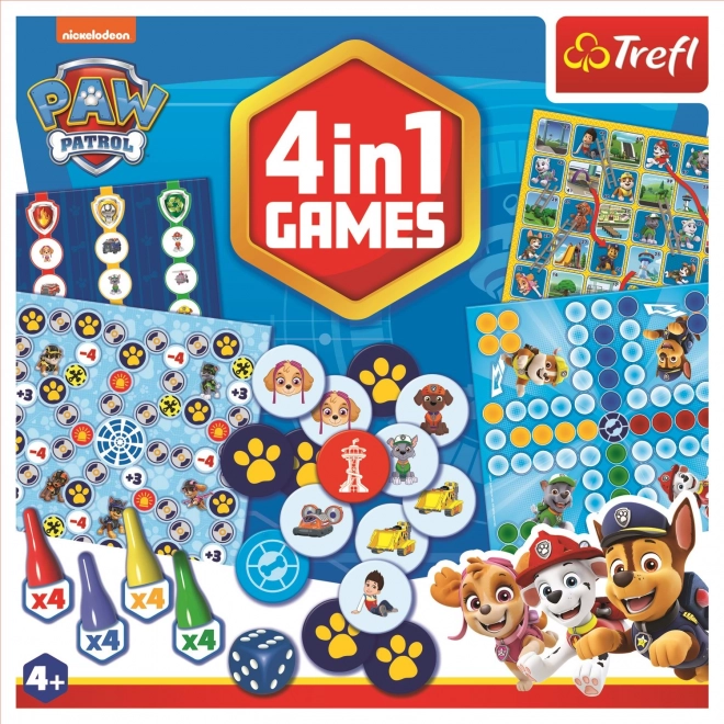 Trefl Paw Patrol 4-in-1 Game Set