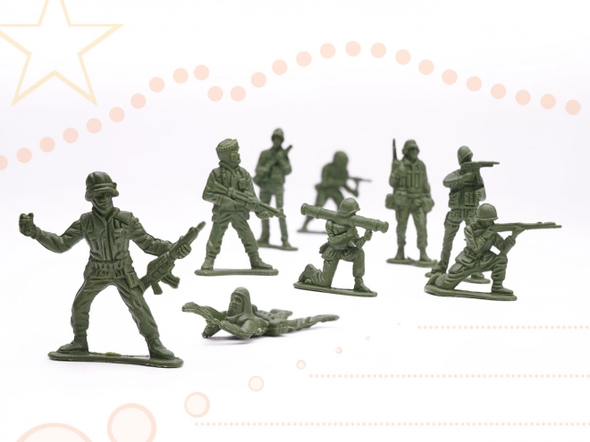 Set soldaatfiguren + militaire basis 114 onderdelen