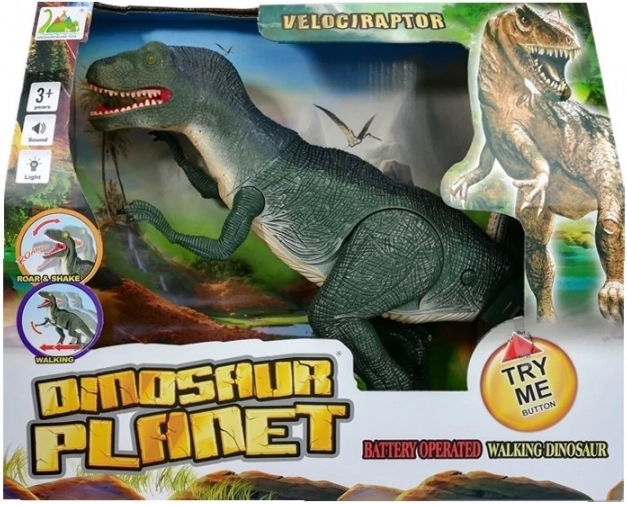 It starts walking and roars like a real one