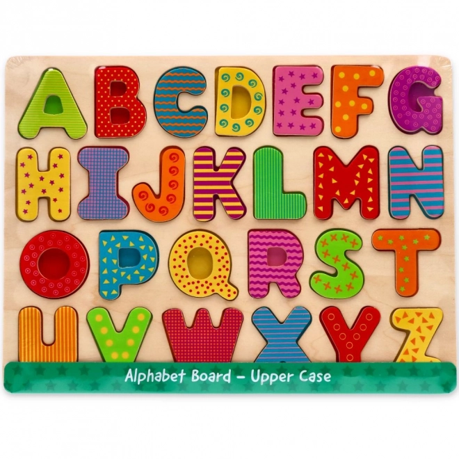 Houten alfabetpuzzel - hoofdletters