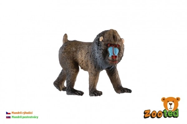 Mandril mannelijke plastic model 7cm in zakje