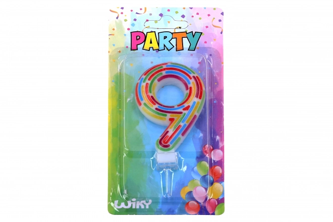 Feest kaars nummer 9 Komma