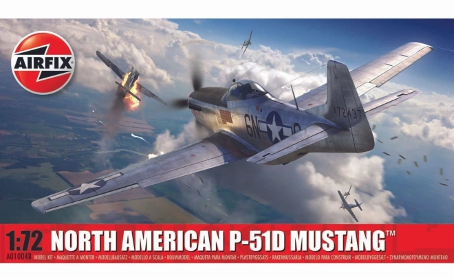 Plastic model van het vliegtuig North American P-51D Mustang