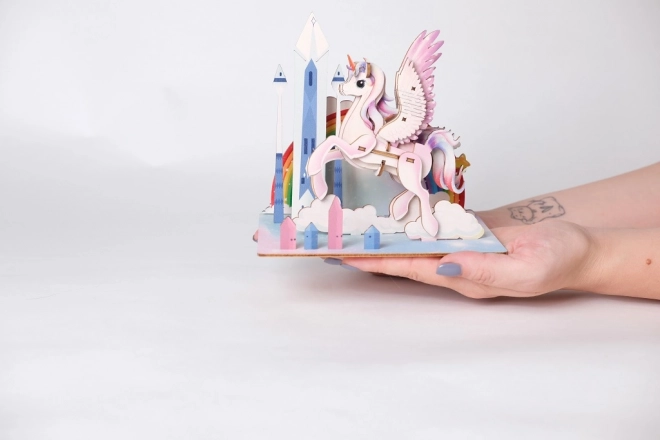 3D Wooden Puzzle Unicorn