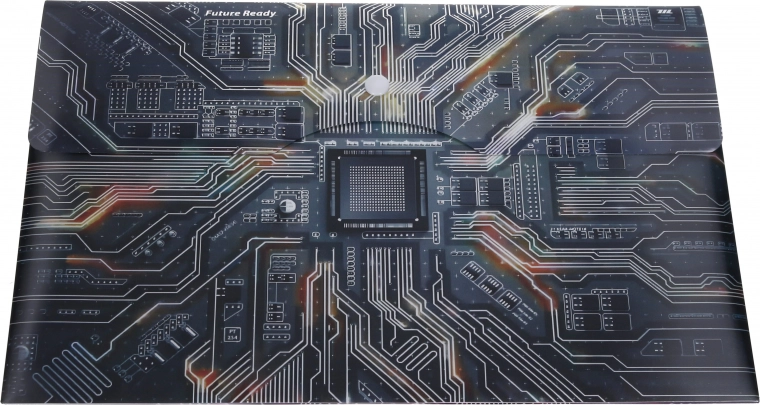 Design « Future Ready » avec motif de carte mère