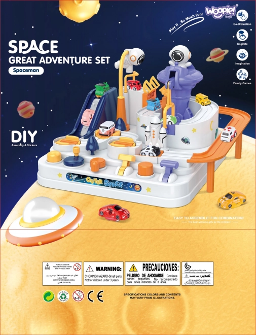 Parcours interactif pour voitures Aventure de l'astronaute