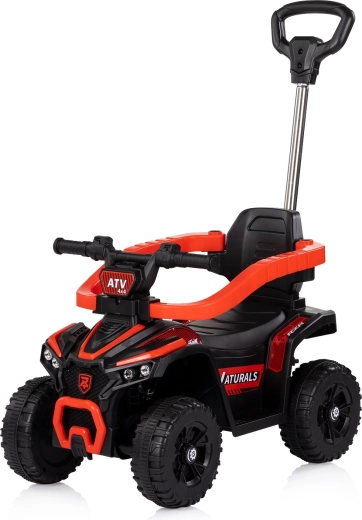 Loopfiets met duwstang ATV rood CHIPOLINO