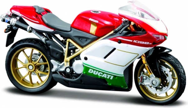 Ducati 1098S motorcycle model with stand 1/18