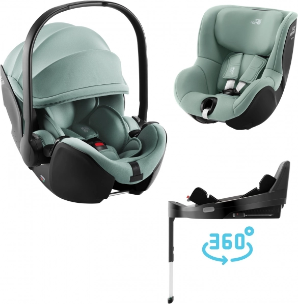 Ensemble complet de sièges auto Britax Römer Baby-Safe Pro et Dualfix 5Z, Jade Green