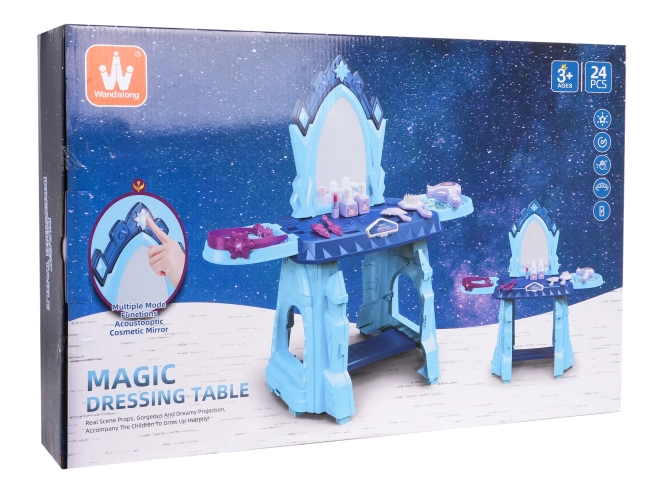 Interactieve toilettafel voor prinsessen met accessoires