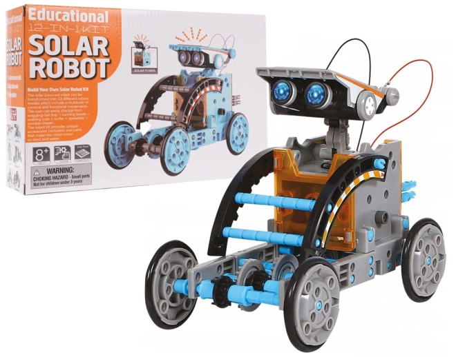 Bouwpakket van 12-in-1 zonnevoertuigen oranje – Blauw