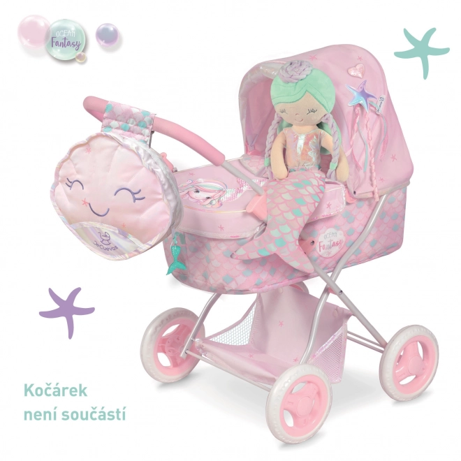 DeCuevas 20041 Pluche Pop 2-in-1 OCEAN FANTASY - 36 cm met Wieg
