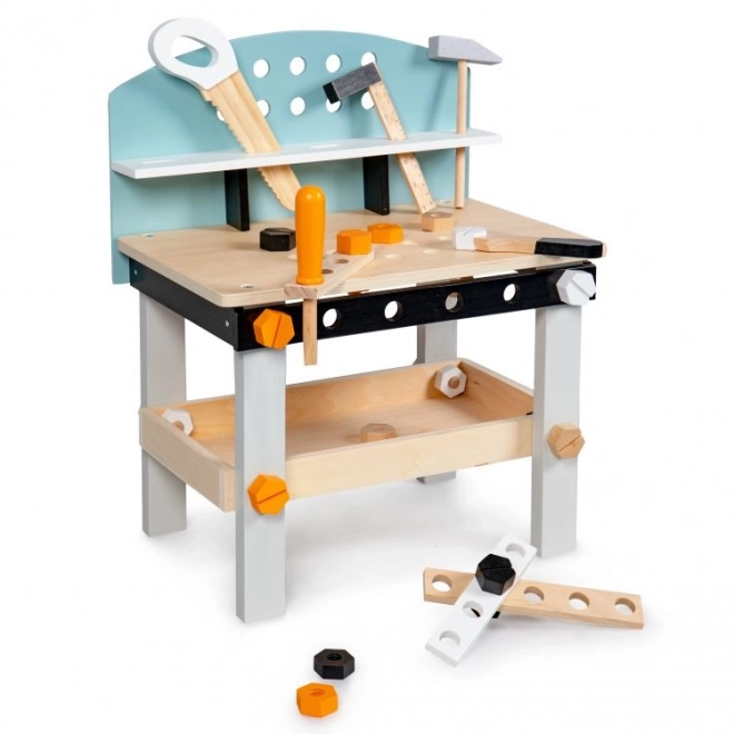 Houten kinderwerkbank met gereedschap ECOTOYS