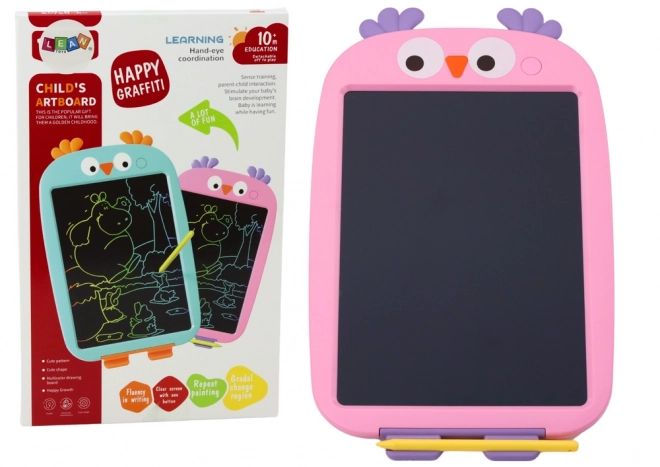 Grafische Teken Tablet voor Kinderen Roze Met Vogelmotief