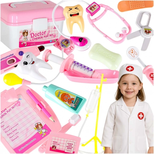 Koffertje vol accessoires voor dokter en tandarts