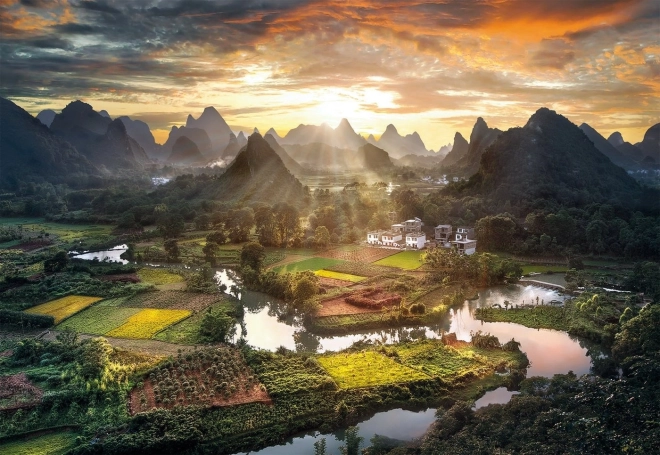 Puzzle 2000 pièces Paysage chinois