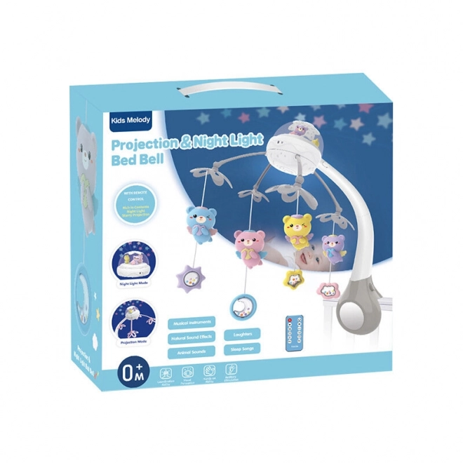 Carrousel met projector en afstandsbediening in grijze kleur