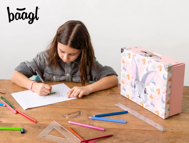BAAGL Opvouwbare schoolkoffer Bunny met metaalbeslag