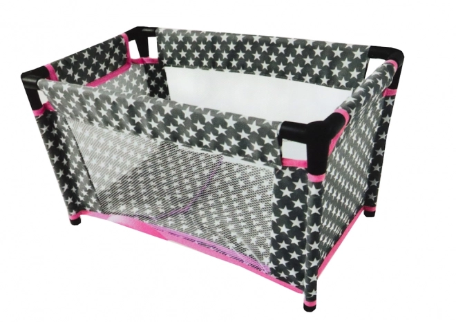 Alice Star Bed Poppenbed in grijs roze kleur