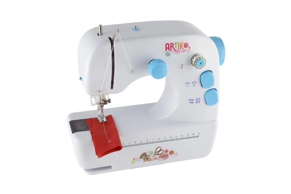 Naaimachine plastic/metaal 25cm op batterijen met licht en geluid in doos 30x26x13cm