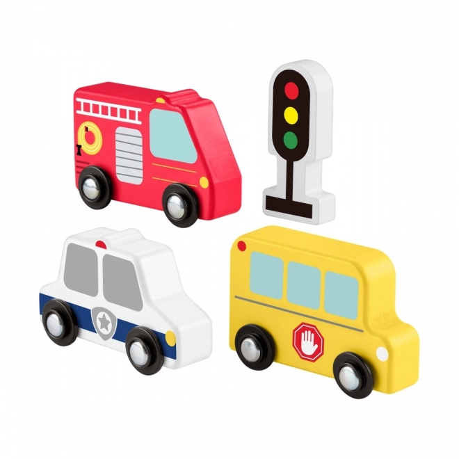 Set aus Holzfahrzeugen von Fisher-Price