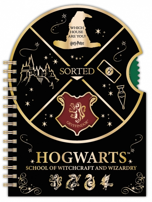 Harry Potter notitieblok met spinner Zweinstein, gelijnd